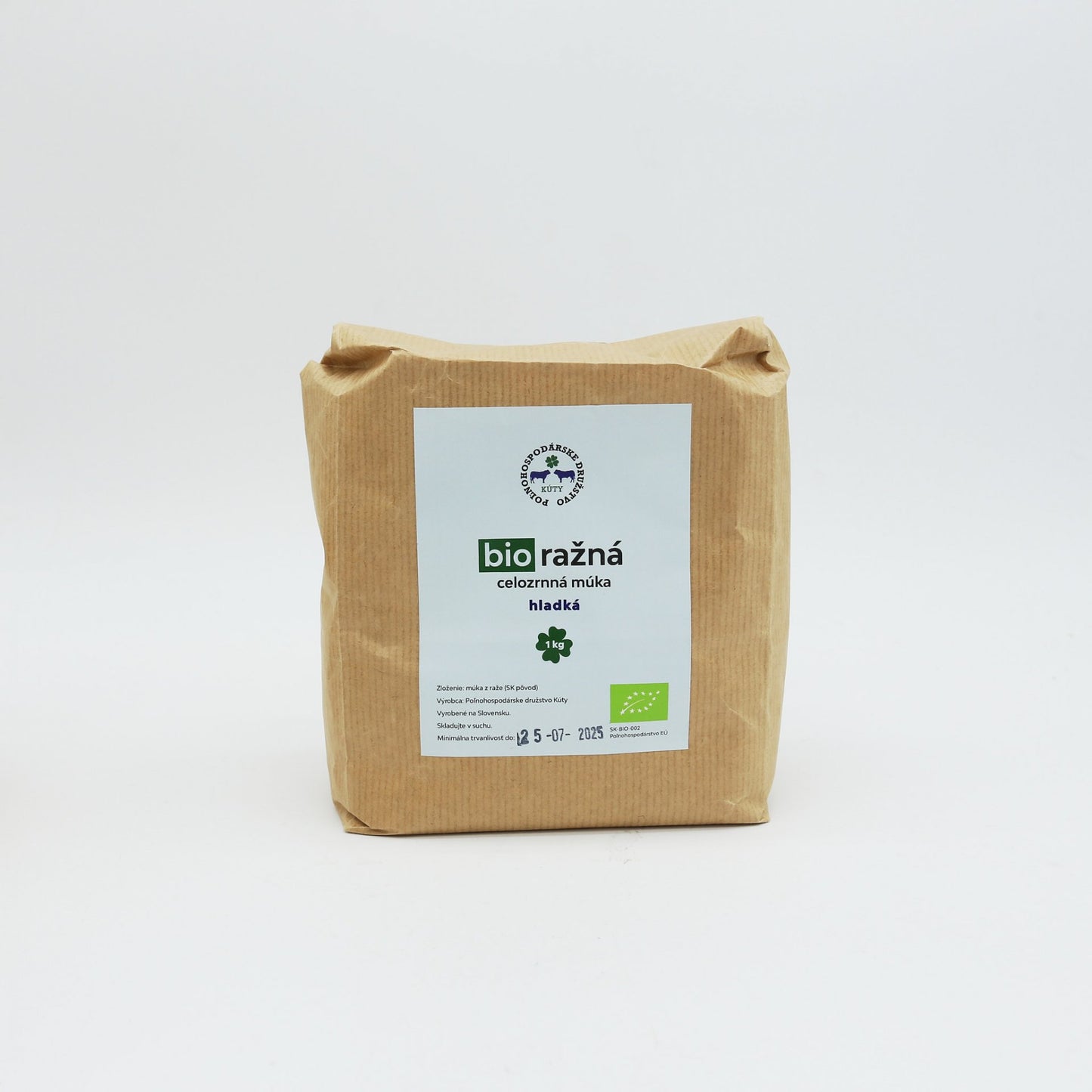 Bio ražná celozrnná múka hladká 1kg